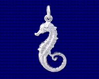 Sterling Silver Large Seahorse charm